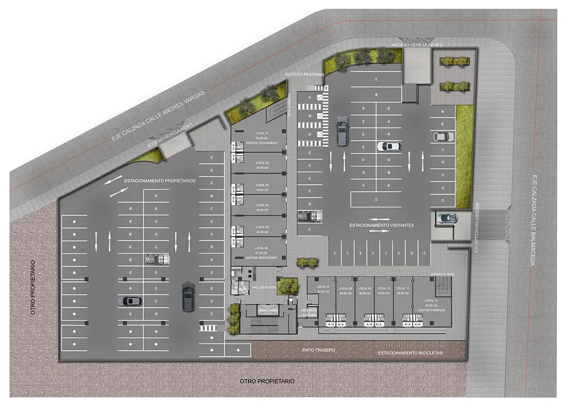 Planta de venta: Nivel 1 · emplazamiento